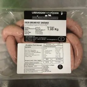 Lisduggan Farm Irish Breakfast Sausage 1kg