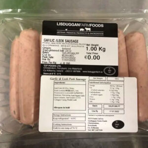 Lisduggan Farm Garlic & Leek Sausages 1kg