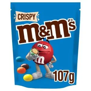M&M'S CRISPY CHOCOLATE POUCH BAG 107G