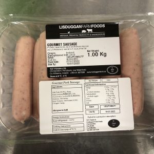 Gourmet Sausage 1kg x (12 per pack Cumberland Style sausage)