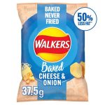 Walkers Baked Cheese & Onion Snacks Crisps 37.5g - 32 pack