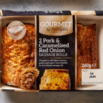 McColgans Gourmet 2 x Pork & Caramelised Red Onion Sausage Rolls (260g) x 8 per box