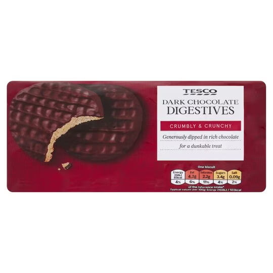 Tesco Dark Chocolate Digestives 300g