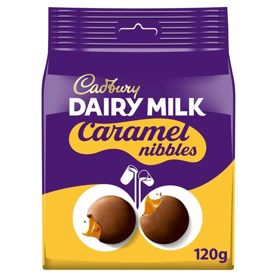 Cadbury Dairy Milk Caramel Nibbles Chocolate Bag 100g