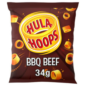 Hula Hoops BBQ Beef Crisps 34g (32 packs)