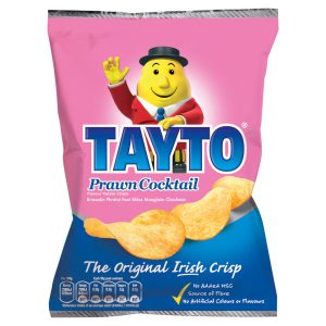 Tayto Prawn Cocktail Flavour Potato Crisps 35g x (50 Per Box)