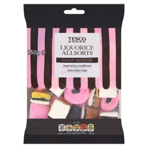 Tesco Liquorice Allsorts Sweets 250g