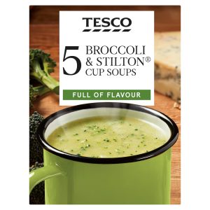 Tesco Broccoli & Stilton Cup Soups (5 Pack) 120g