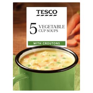 Tesco Vegetable Cup Soups With Croutons (5 Pack) 115g