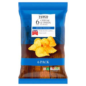 Tesco Cheese & Onion Crisps (6 x 25g)